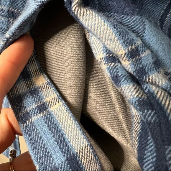 Women’s 2X Wolverine NWT Blue Flannel Button Up Top 🏷 w/hand pockets Bluebell - Picture 13 of 16